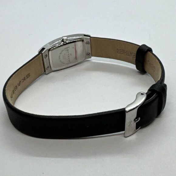 Skagen 271SSLB Women's Black Leather Analog Dial Quartz Genuine Watch JNA552 - Picture 8 of 11